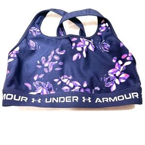 Under Armour Navy and Purple Sports Bra large